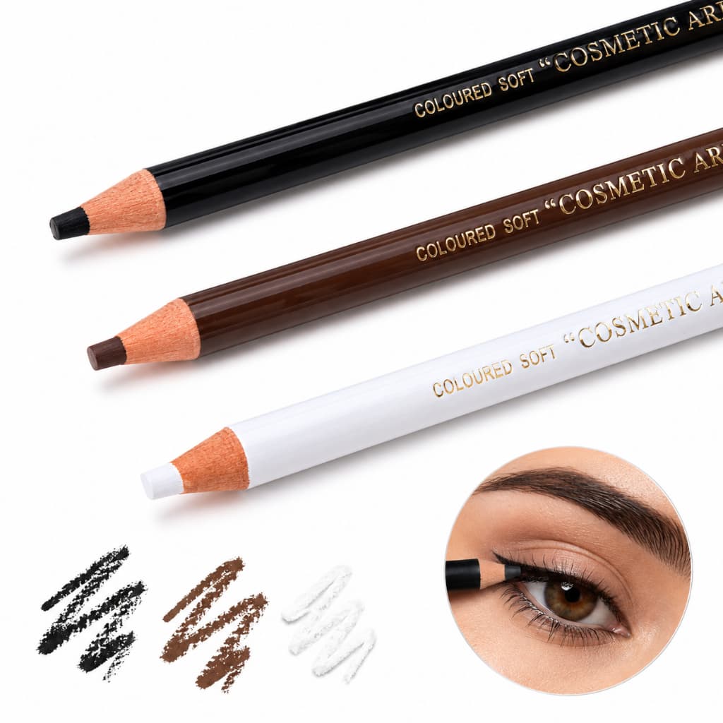 Kits de Lapis Dermatografico Para Sobrancelhas Coloured Soft 1818 Cosmetic Art