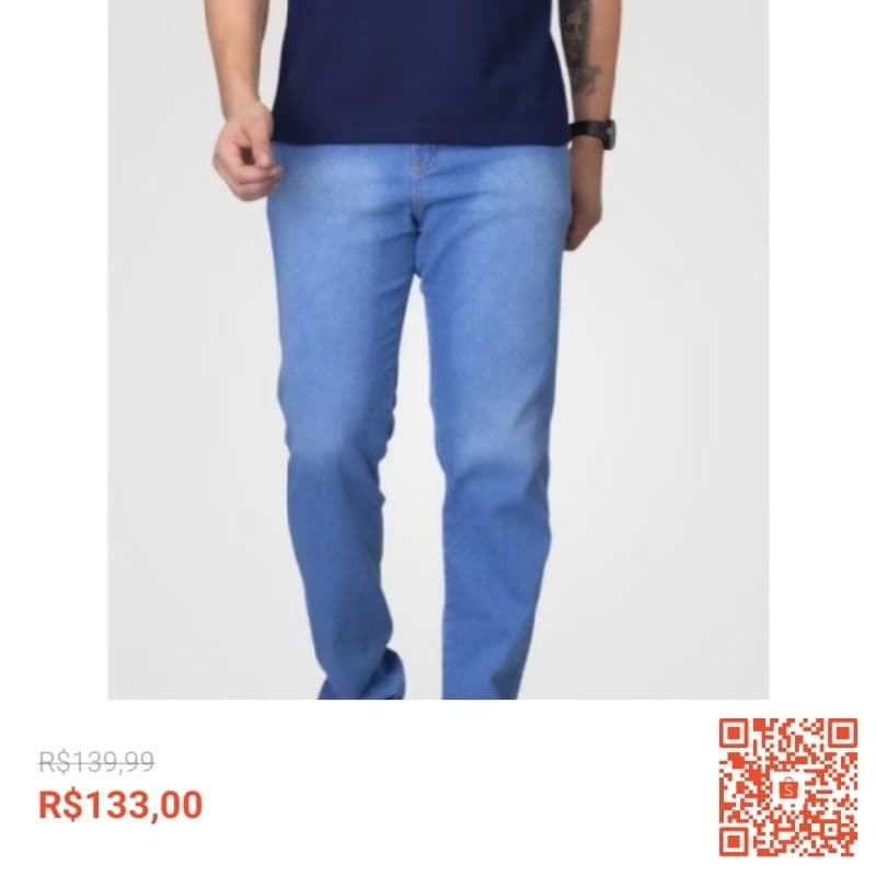 Calça Jeans Masculina Skinny com Lycra Alta Elasticidade
