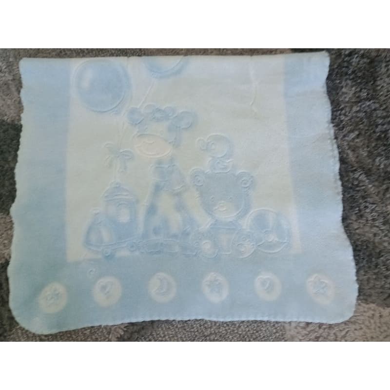Cobertor de Bebê Girafa Azul- Colibri / Peniquinho Troninho Bebê Urso Azul