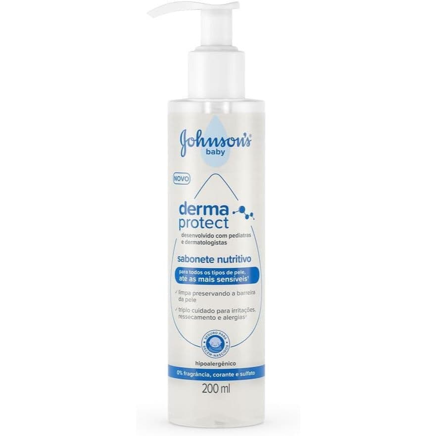 Sabonete Líquido Johnson's Baby Derma Protect Nutritivo 200ml - Pele Sensível e Protegida