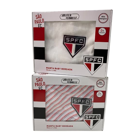 Manta Baby Bordada Infantil - São Paulo FC - Jolitex Ternille
