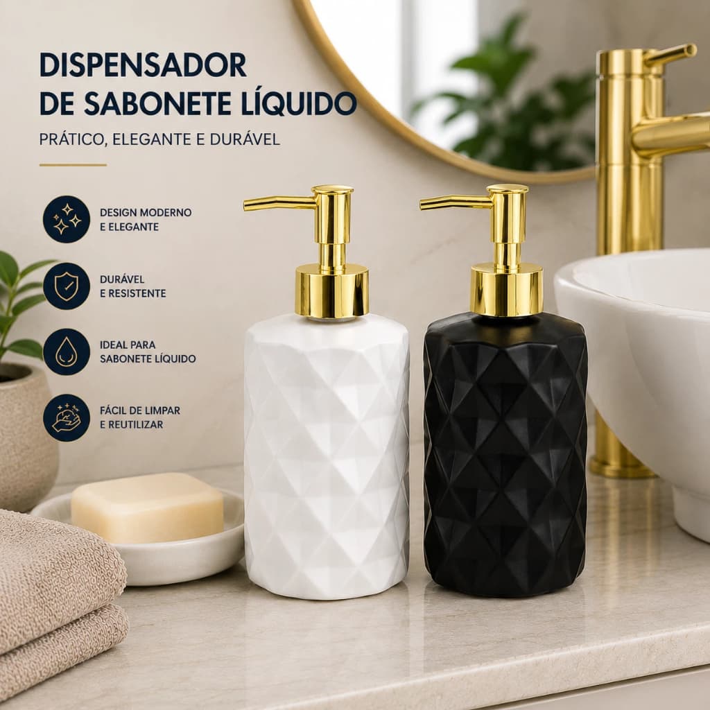 Dispensador 420ml Sabonete Líquido Shampoo Porta Sabonete Frasco com Válvula para Banheiro Cozinha
