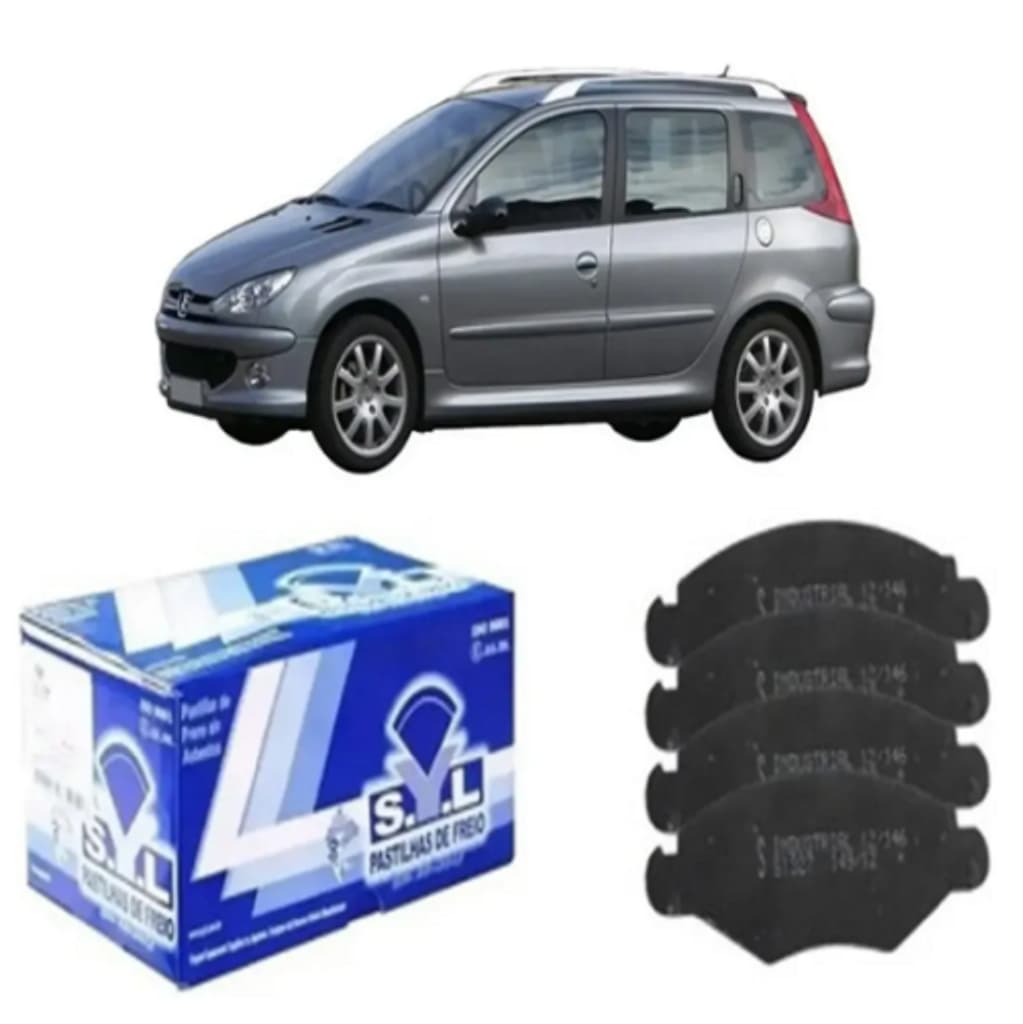 Jogo Pastilha Freio Dianteiro Peugeot 206 207  1.4 - Syl1327