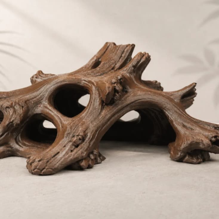 Esconderijo Caverna de Tronco para Aquário e Terrário – Toca Decorativa
