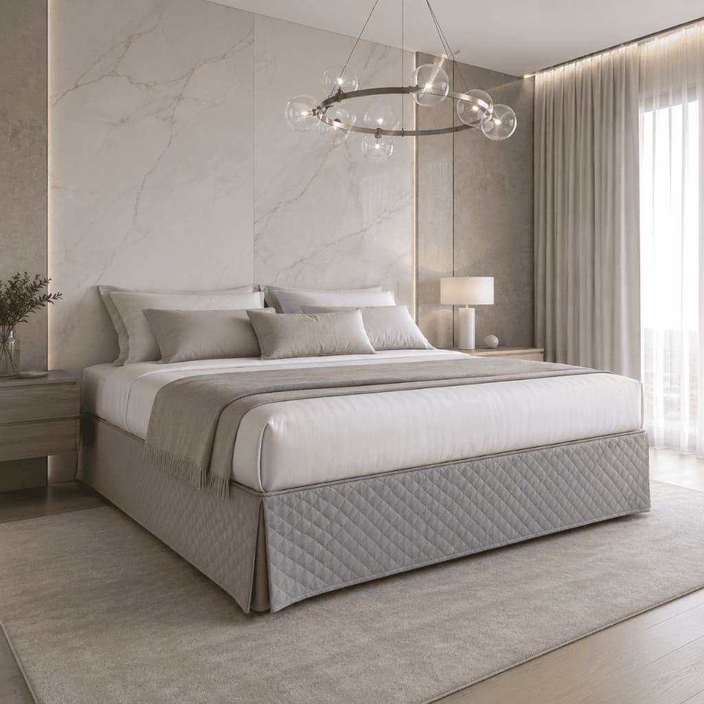 Saia Para Cama Queen Matelassê Lençol Cobre Box Casal Protetor De Box