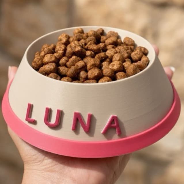 Comedouro Pet Personalizado com Nome | Pote para Cachorro e Gato | Tigela Pet Personalizada