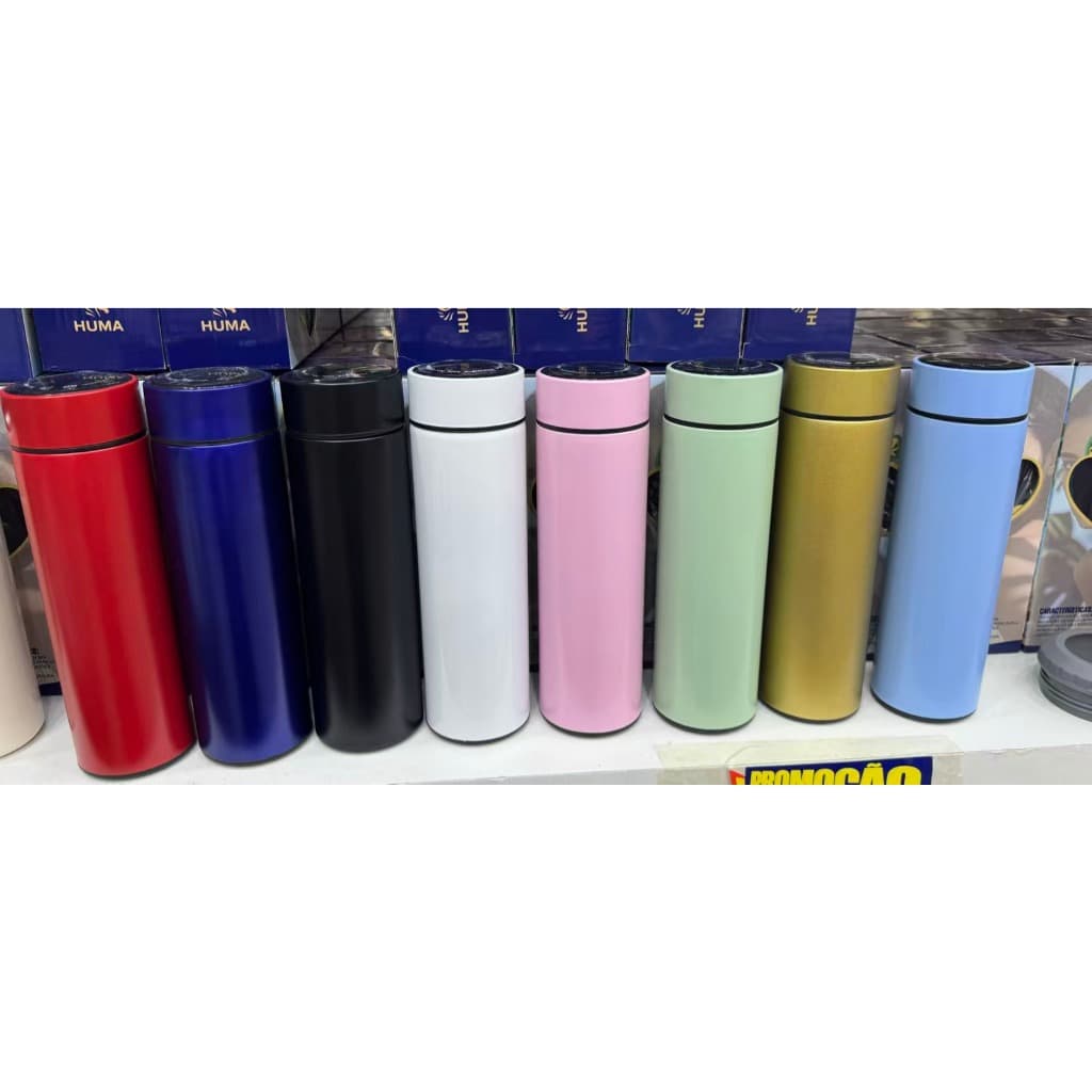 Garrafa Térmica com Display LED de Temperatura, Aço Inox, Isolamento a Vácuo, Garrafa para Água, Café e Chá
