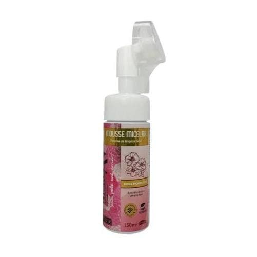 Mousse Micelar de Limpeza Facial Rosa Mosqueta com Escova Aplicadora 150 ml