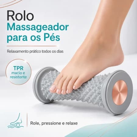 Rolo de Massagem para Pés Ergonômico - Alívio Rápido e Design Portátil