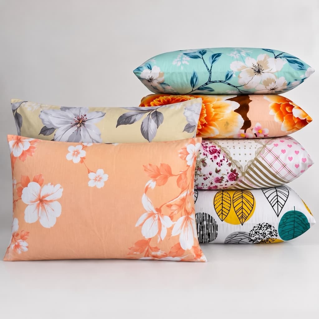 Par de Fronhas Para Travesseiro 70 x 50 Tecido Toque de Algodão Macio Diversas Estampas