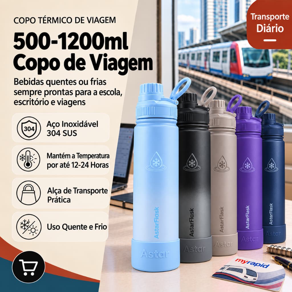 Garrafa Modus Térmica 500/700/1000ml/1200ml 304 Aço Inoxidável Com Alça Paracord Garrafa Térmica Café