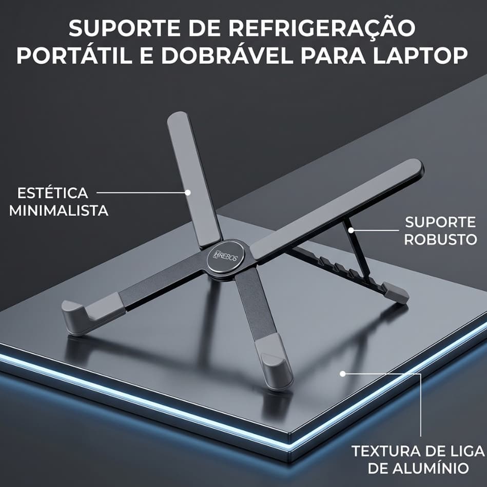 Hrebos X Shaped - Suporte de Notebook Leve, portátil e fácil de usar; compatível com vários modelos de dispositivos.