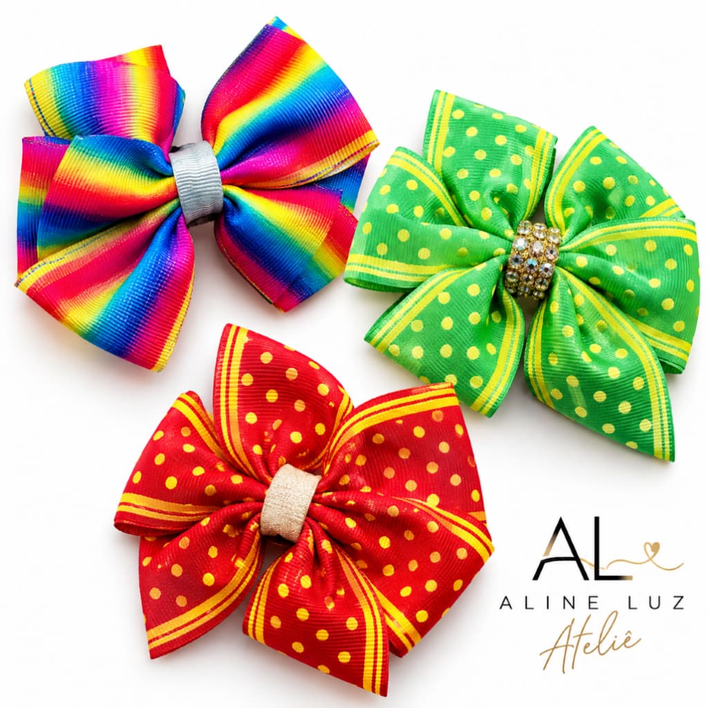 Laço Infantil Bico de Pato para Menina - Laços de Cabelo Luxo Presilha Infantil