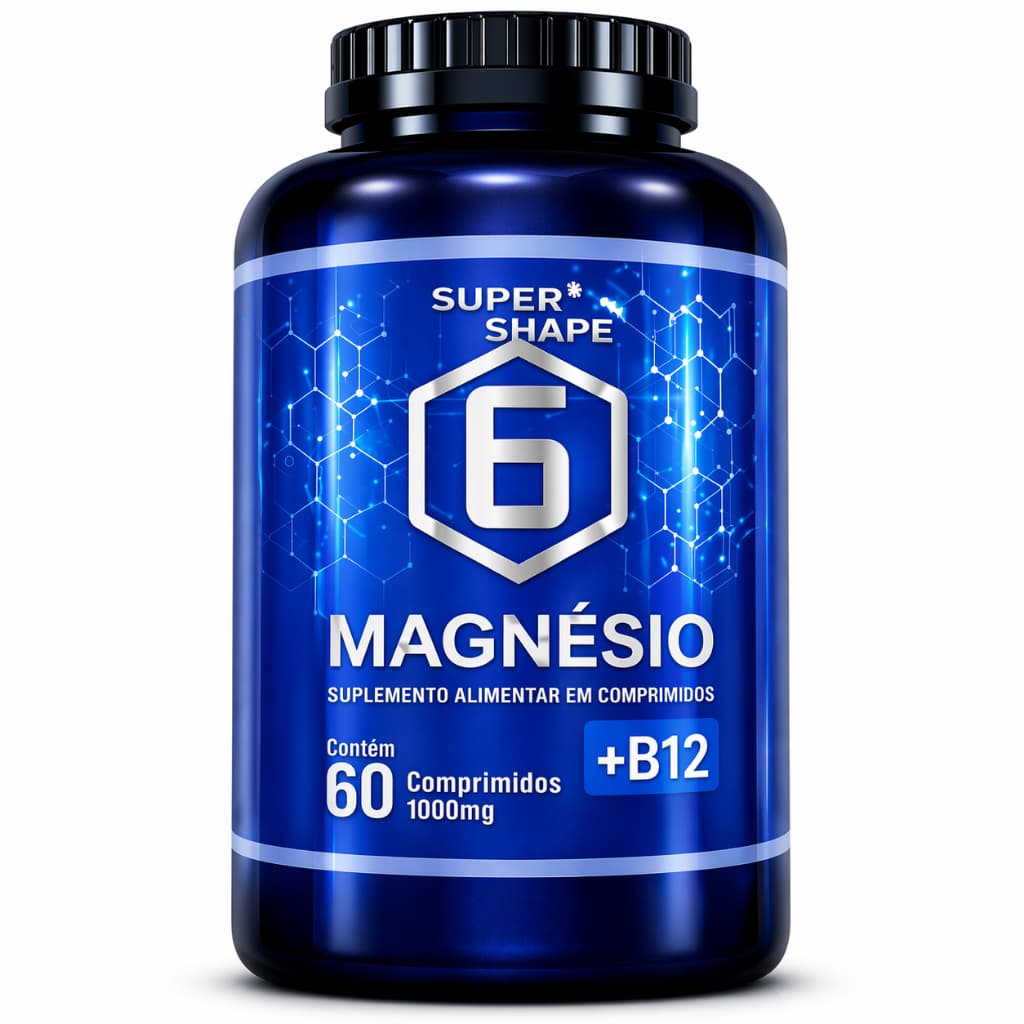 Magnésio 6 em 1 + B12 Metilcobalamina 1000 mg Original 60 Comprimidos (  POTE PARA 02 MESES USO  )