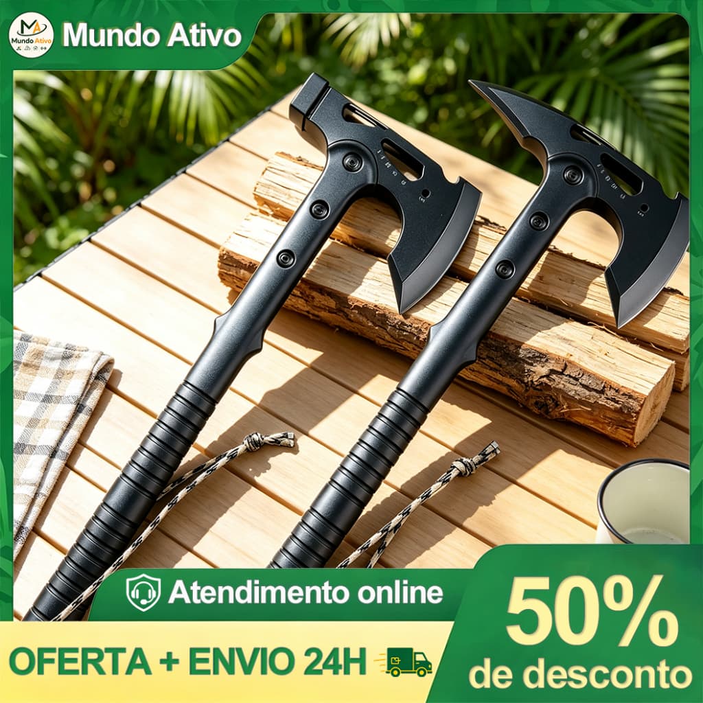 Machado Multifuncional Resistente Para Sobrevivência Ao Ar Livre Acampamento Expedições
