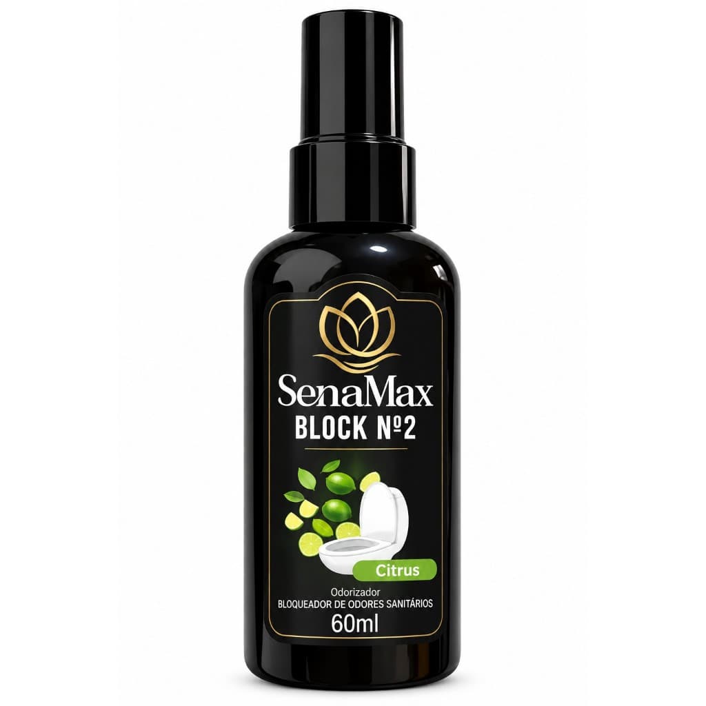 SenaMax Block Nº2 Citrus 60ml Bloqueador de Odores Sanitários Odorizador para Banheiro