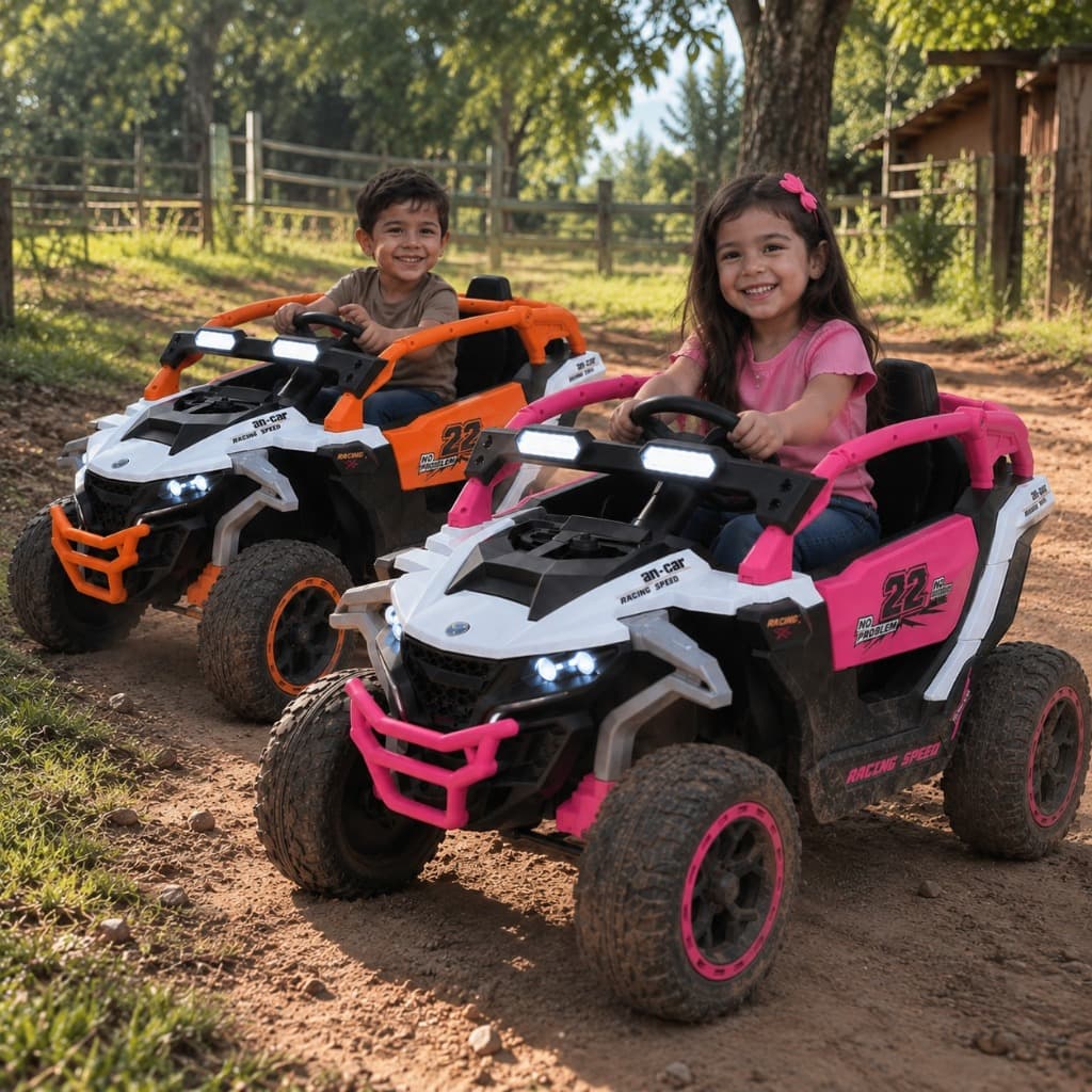 Carro Eletrico Zippy Toys Utv Z-Adventure Rosa 12V Com Controle