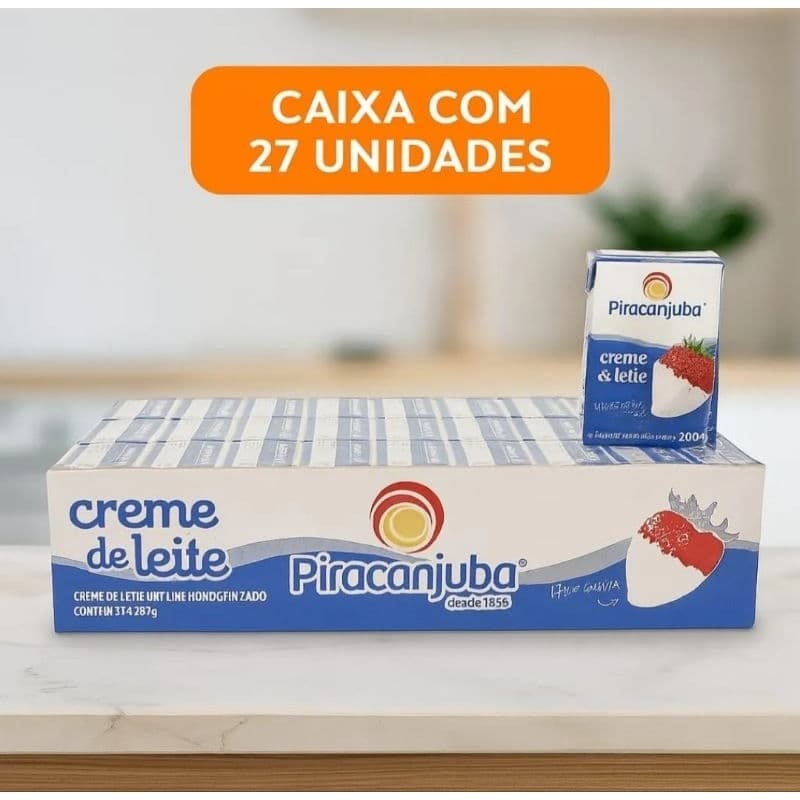 Creme de Leite Piracanjuba 200g KIT 10 ou 27