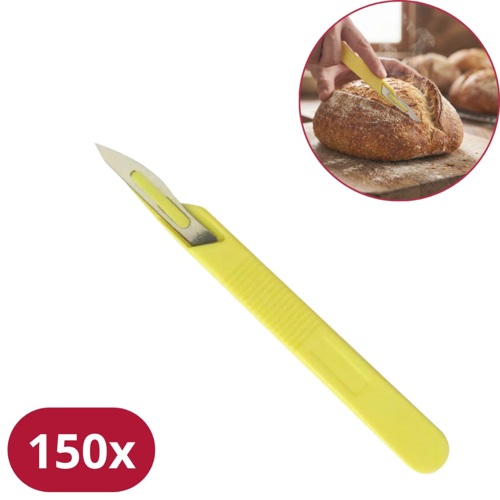 Kit 150 Cortador Pestana Bisturi Pães Estilete Padaria Lâmina