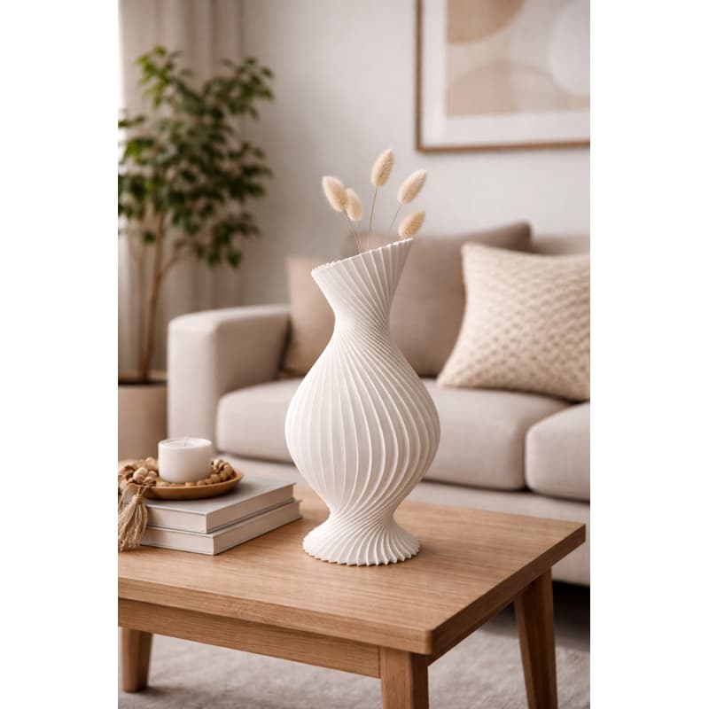Vaso decorativo em espiral moderno para decorar seu ambiente com elegância e sofisticação