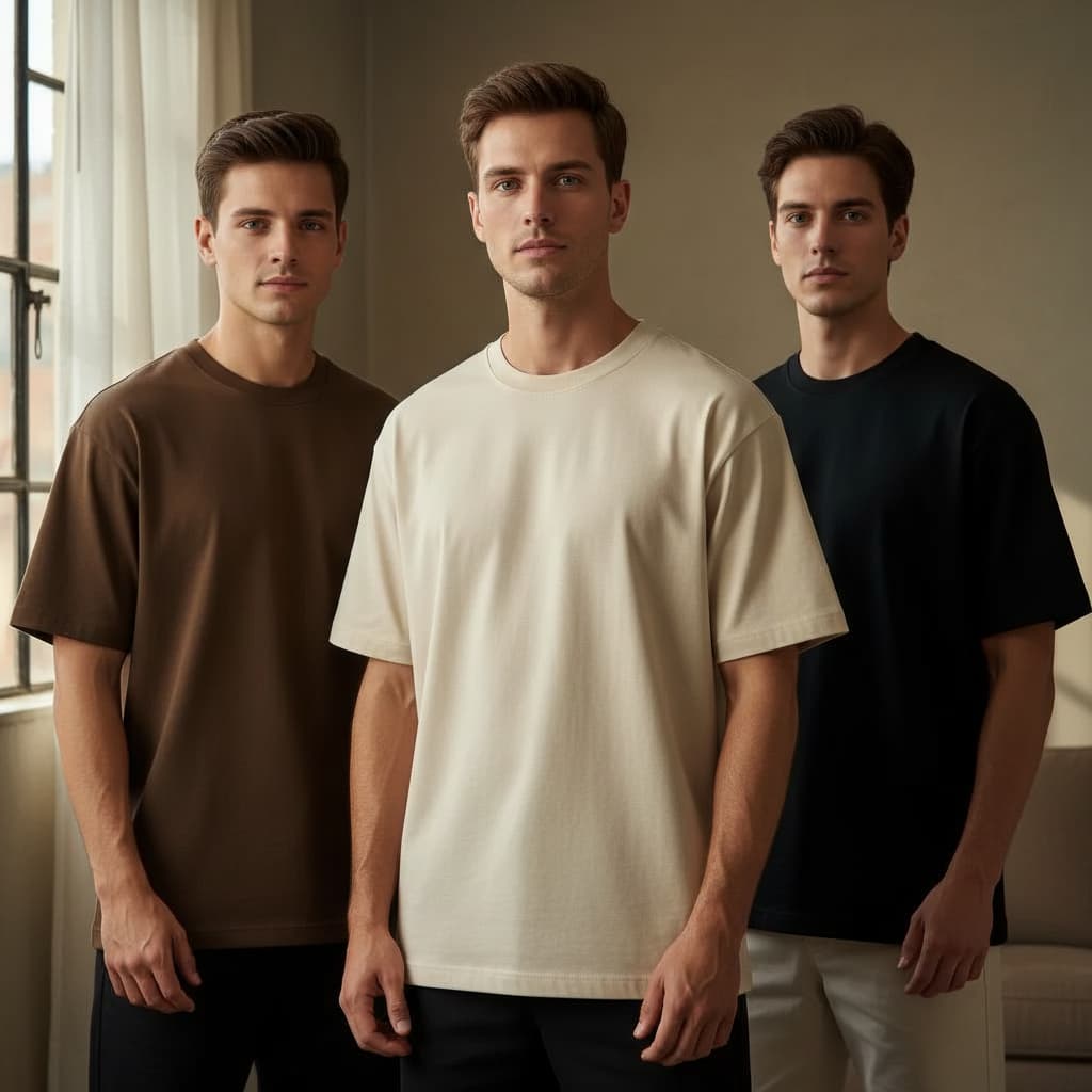 Kit 3 Camiseta Oversized Masculina Lisa 100% Algodão Casual Dia A Dia Academia Treino Ideal Calça Jeans
