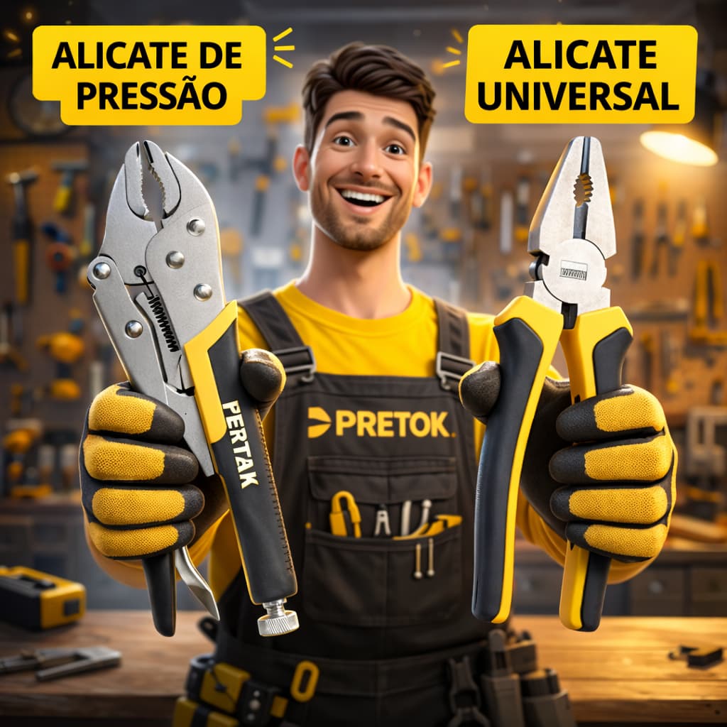 KIT ALICATE DE PRESSÃO + ALICATE UNIVERSAL - 02 PEÇAS