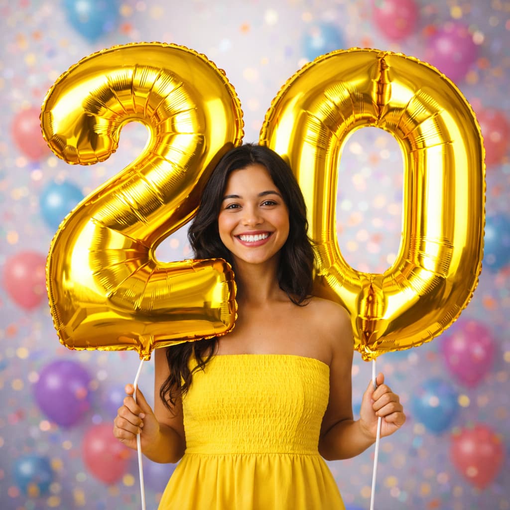 Kit 2 Balão 32Pol Metalizado Número 80CM Balões Grande Bexiga Para Aniversário Festas Dourado