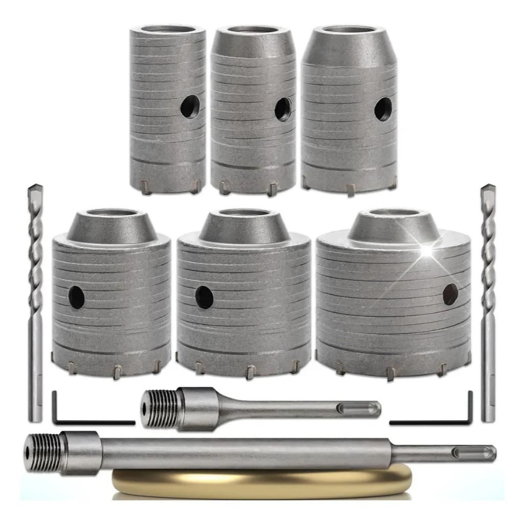 Kit Jogo Serra Copo Widea + Hastes Sds Plus - 35 A 75mm
