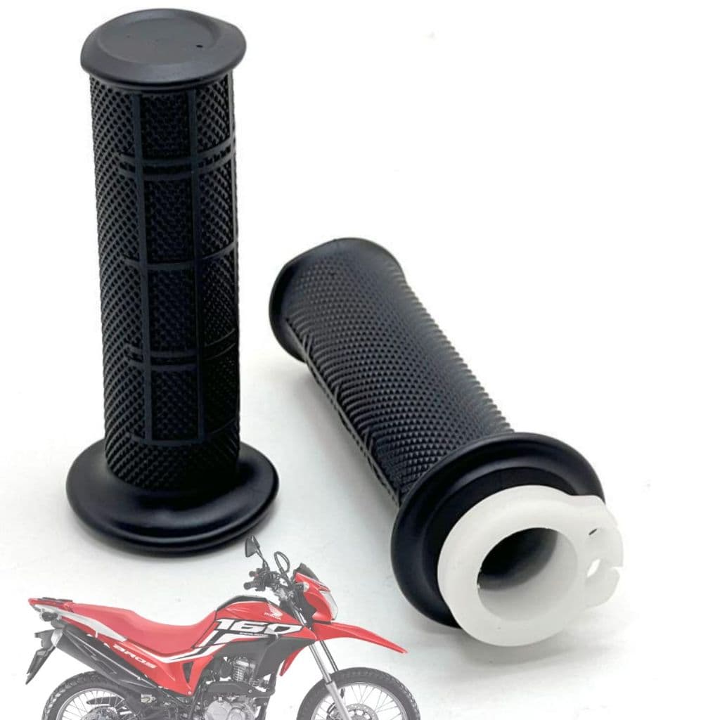 MANOPLA BROS 160 XRE 190 XRE 300 COM ROLDANA COMPLETA PAR LUVA PUNHO DA MOTO
