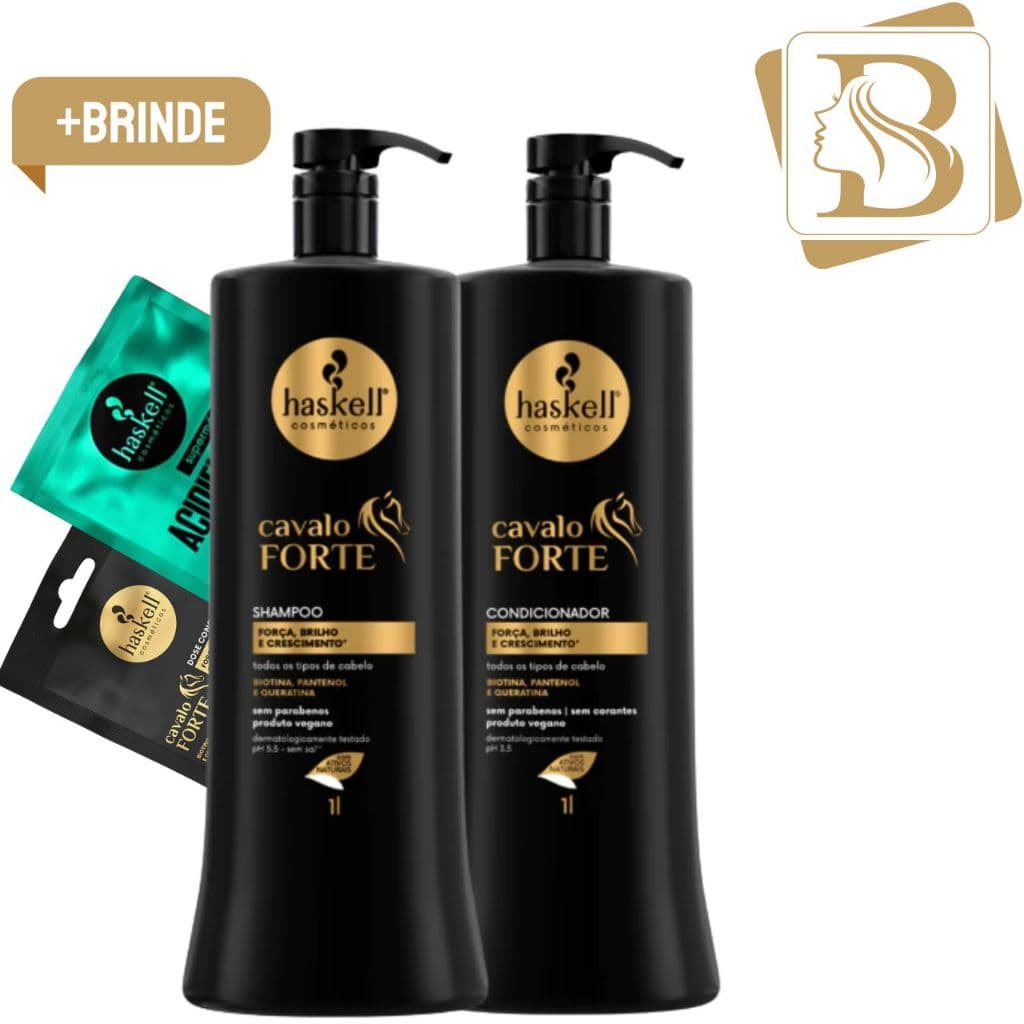 Kit Cavalo Forte Shampoo e Condicionador 1L - Haskell