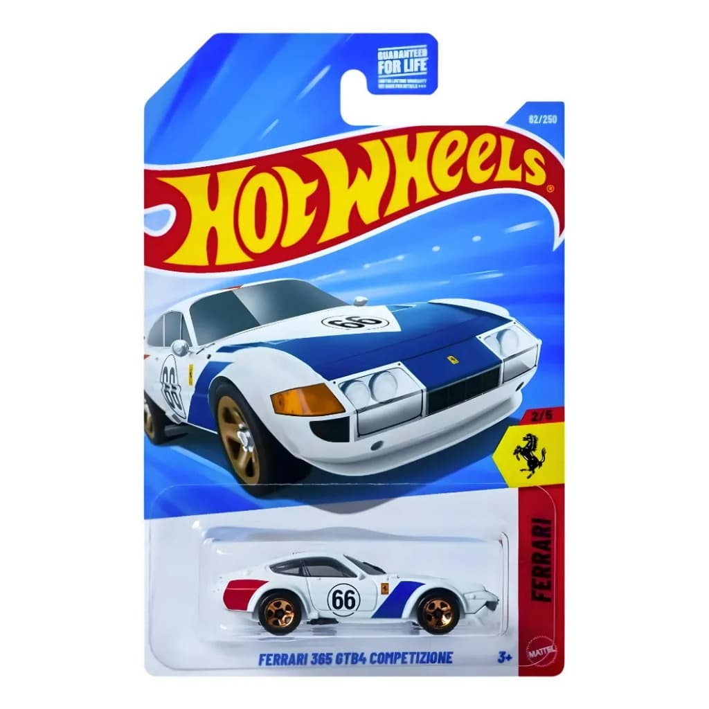 Carrinho Hot Wheels Ferrari 365 Gtb4 Competizione Branca 2026 - Jjj30