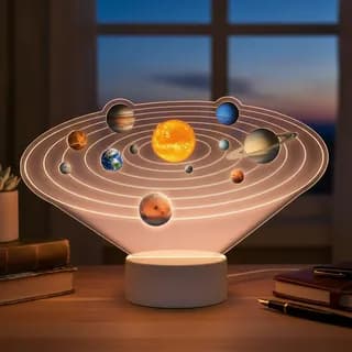 Luminária LED UV Colorida Sistema Solar Universo Presente Criativo Planetas