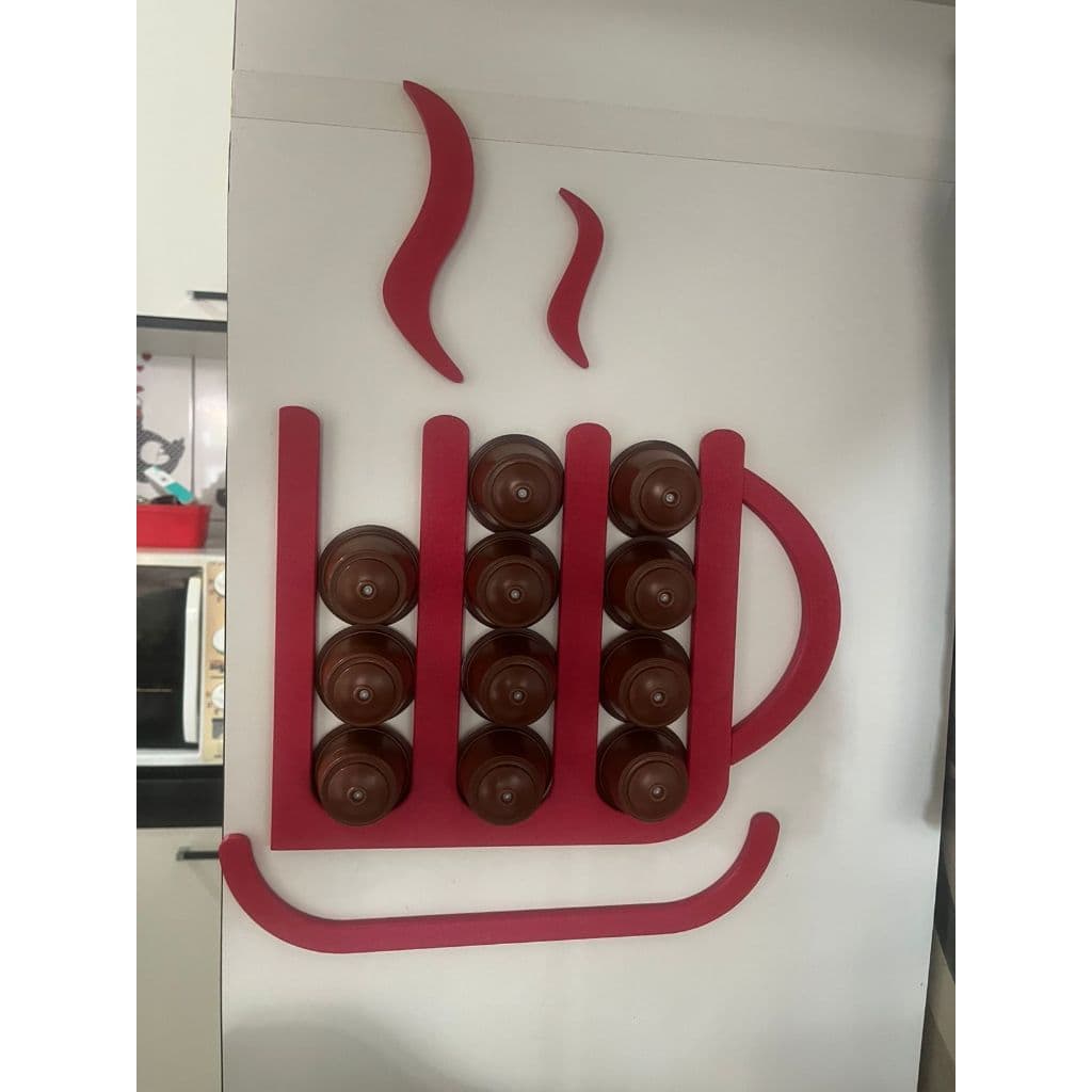 Porta Capsula Três Corações e Dolce Gusto de Parede/Armario - Acompanha fita para fixação