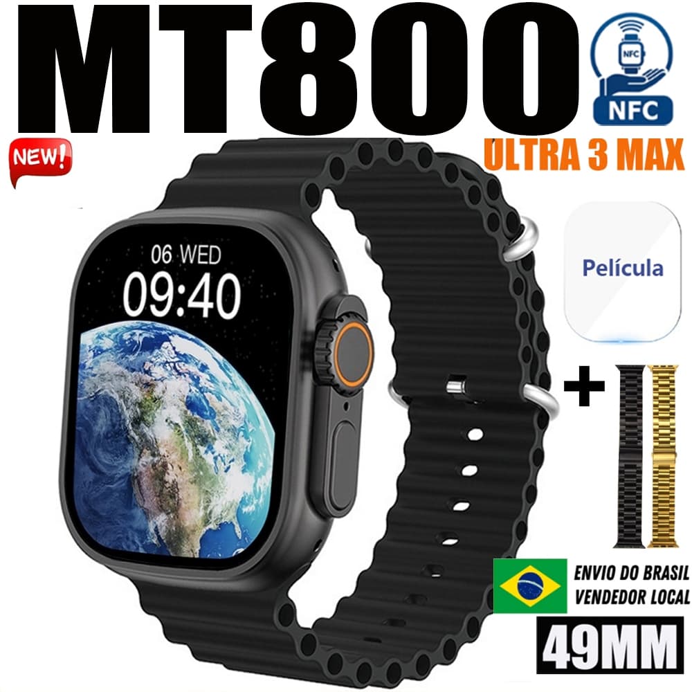 Relógio Ultra 10 2026 Novo Inteligente watch MT800 Ultra 3 Série 10 Bússola 2.2 Tela 49mm Android IOS