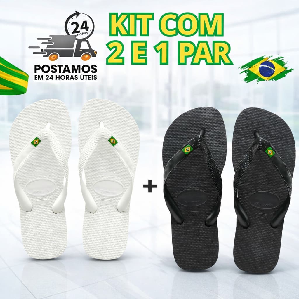 Kit Com 2 e 1 Par Chinelo Masculino Adulto Slide Casual Macio Resistente Antiderrapante Piscina