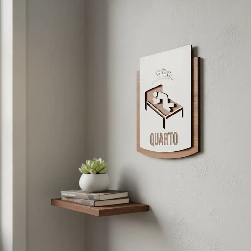 Placa De Sinalização | Quarto