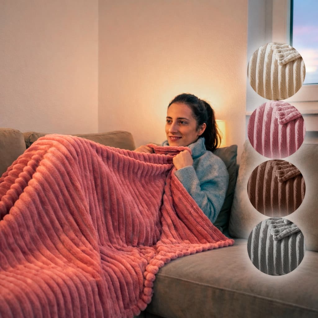 Kit 2 Cobertor 2,40m x 2,20m Cobertores Mantinha Canelada Casal Queen Grossa Manta Coberta Inverno