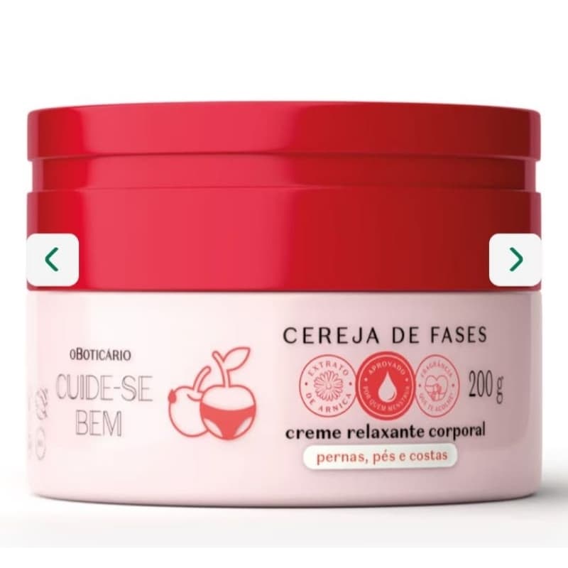 Creme Relaxante Corporal Cuide-se Bem Cereja de Fases 200g