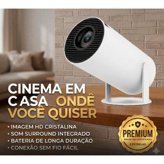 ✨ Cinema em Qualquer Lugar: O Projetor Portátil que Vai Mudar Suas Noites! 🎬