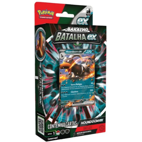 Deck De Batalha Pokémon Houndoom Ex - Copag Houndoom - Deck De Batalha Português Deck De Batalha Pokémon Houndoom Ex - C