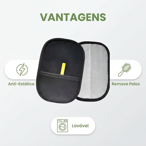 Removedor de Pelos para Pets Reutilizável | Escova Anti Pelos para Cães e Gatos
