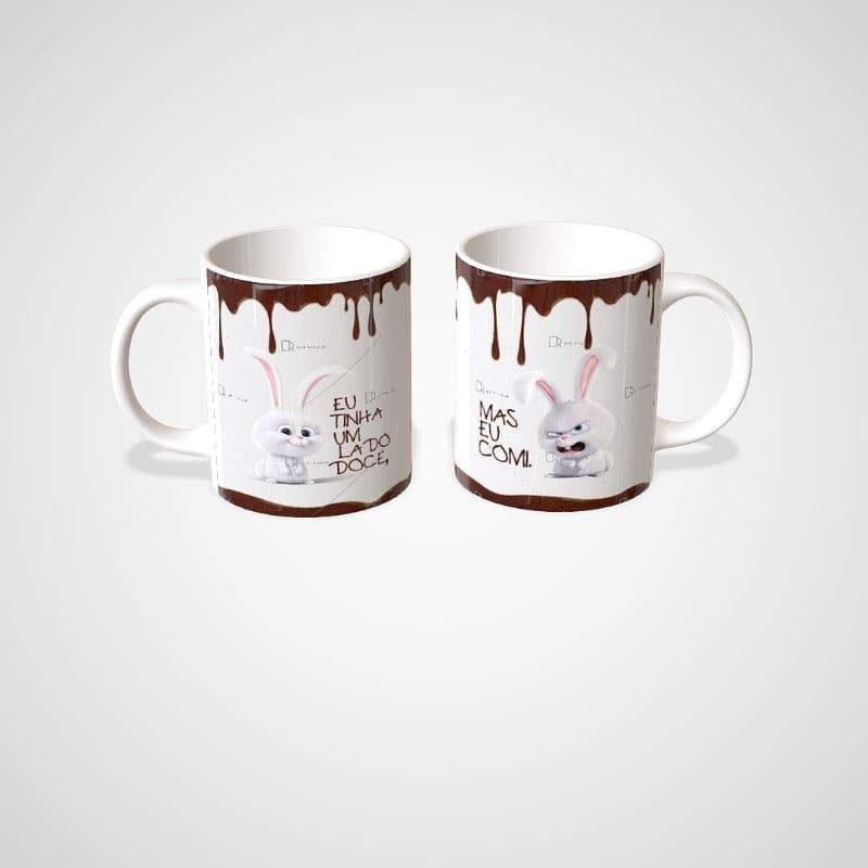 Caneca Personalizada de Páscoa – Presente Criativo com Tema Coelho frase ou nome