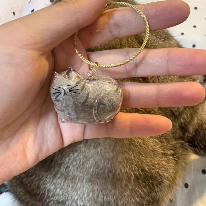 Frasco Mini Gatinho Para Pelos de Gato Chaveiro Fofo Colecao Gatinhos Lembranca Pet