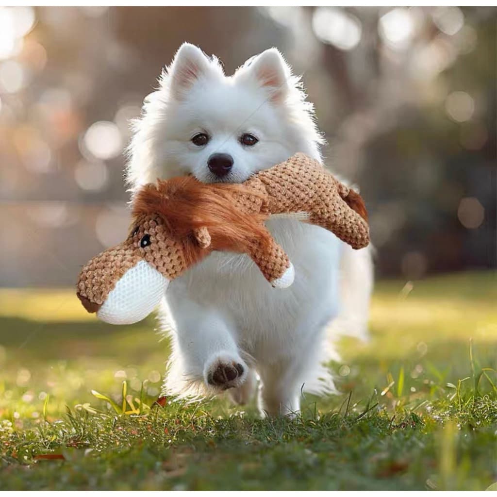 Brinquedo Interativo para Cães com Som Pelúcia Macia Resistente à Mordida Pet Toy