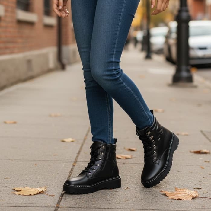 Bota Feminina Casual Elegante Cano Curto Salto Alto Grosso Confortável