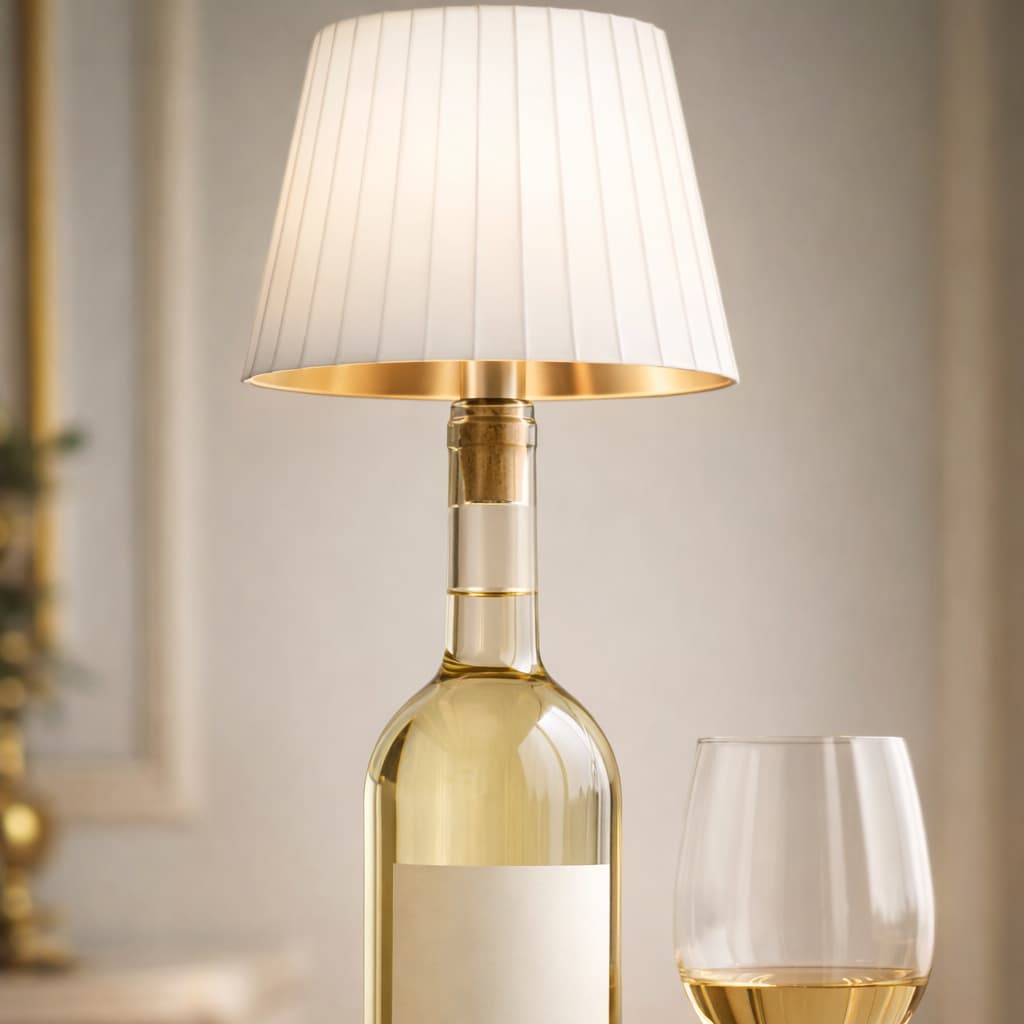 ABAJUR LED COM TOUCH PARA GARRAFA DE VIDRO VINO CERVEJA WHISKY
