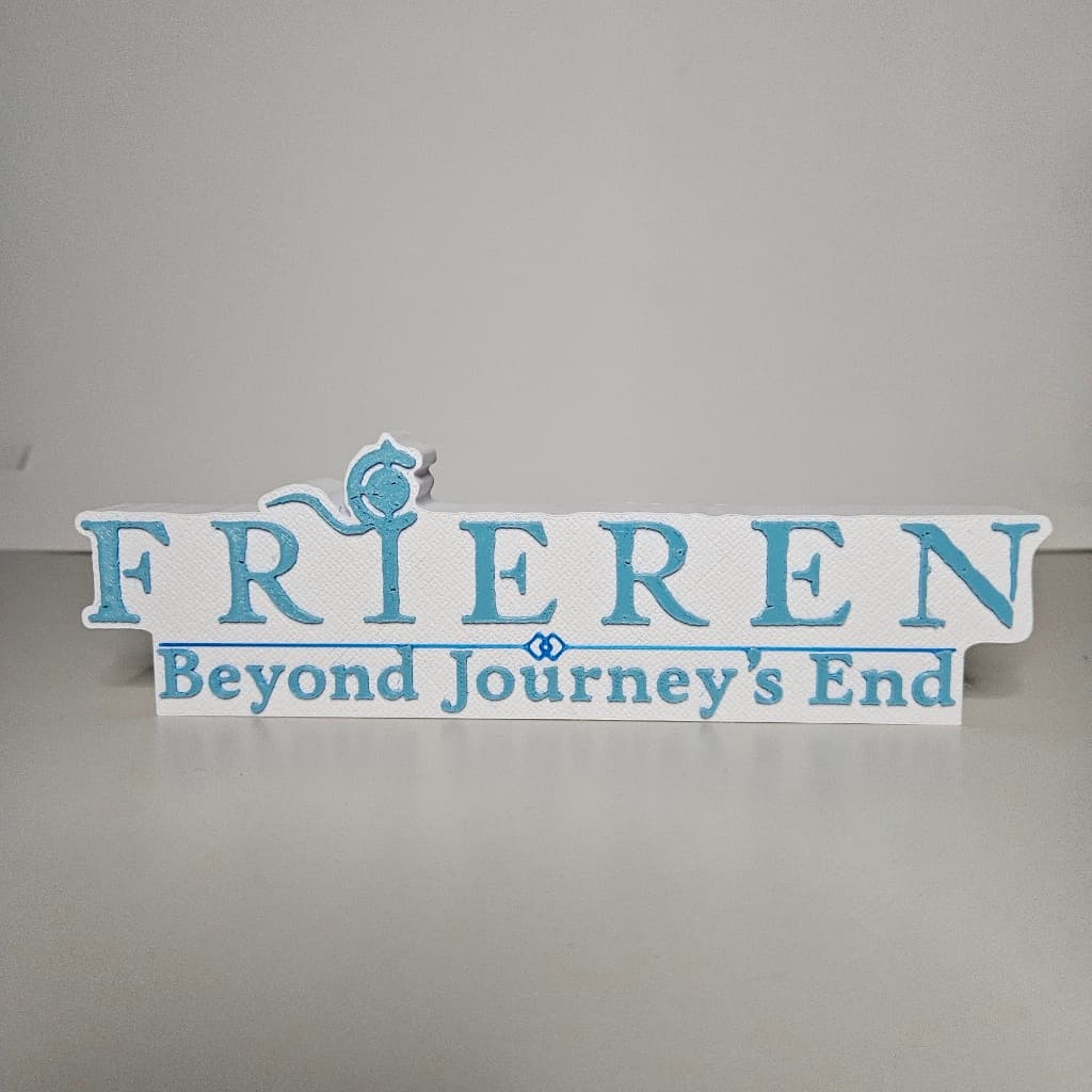 Letreiro Frieren: Beyond Journey's End 3D Decorativo | Logo Anime para Setup Gamer