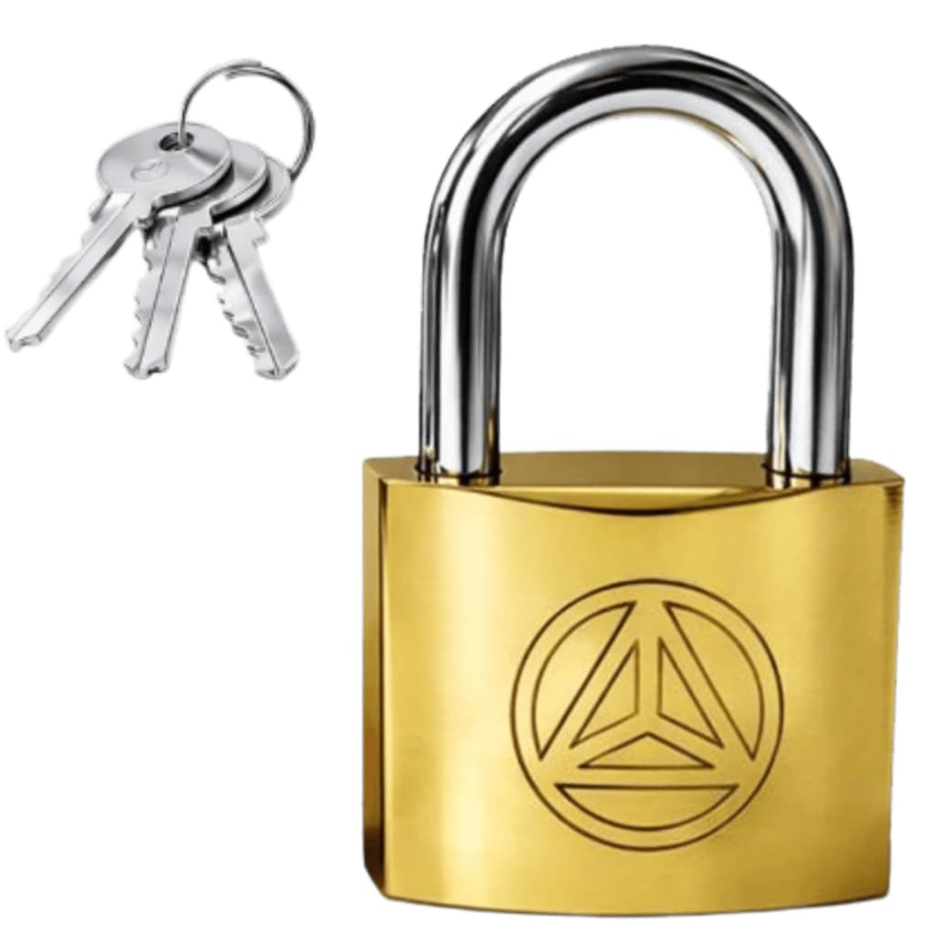 Cadeado em Latão C/3 Chaves Medidas 20 25 32 38 50 63 mm Armário Mochila Portão