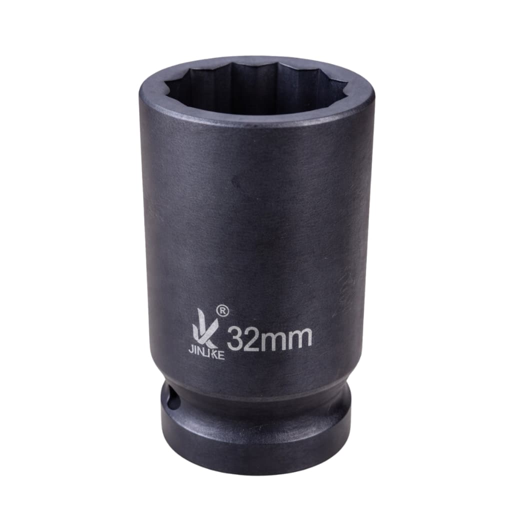 Chave Soquete de Impacto Estriado 32mm Encaixe 3/4" Aço Reforçado para Chave Pneumática