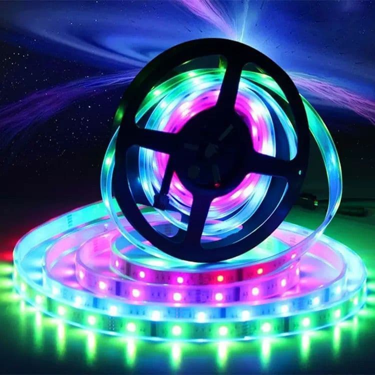 Fita Led Rgb 6803 5 Mts Controle Digita Prova D'água Ip67 PRIMEIRO LINHA